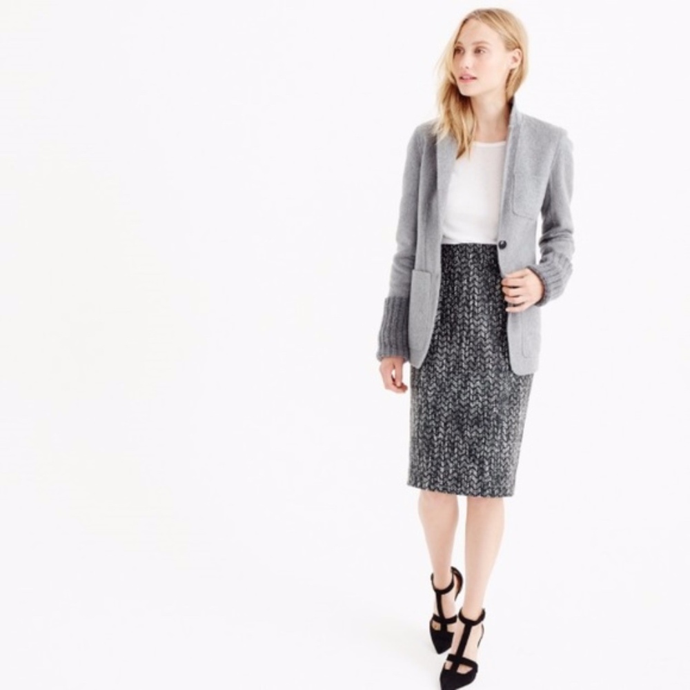 J. Crew No 2 Pencil Hologrpahic Skirt